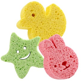 Healvian 3pcs Boy Girl Bath Sponges Bulk Bath Sponges Shower Boy Girl Toy Wash for and