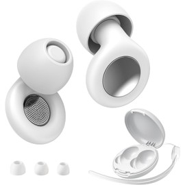 QIKKOP Tapones Auditivos para Dormir, Reducción de Ruido 45 dB, Tapones para Oídos Concierto, Tapones Oidos de Silicona, Ear Plugs Lavable y Reutilizable, Protectores Auditivos con 8 Earplugs