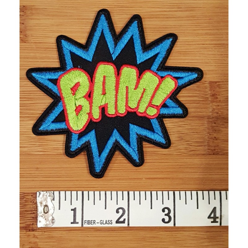 Unbranded BAM! Super Hero Comics Retro Fun Embroidered Iron On
