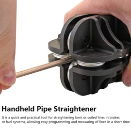 Tube Straightener 1/8" Brake Line Straightener Tool Labor Saving Brake Line Straightener Handheld Tube Straightener Tool Fuel/Brake Pipe Straightener for Copper, Aluminum, Steel