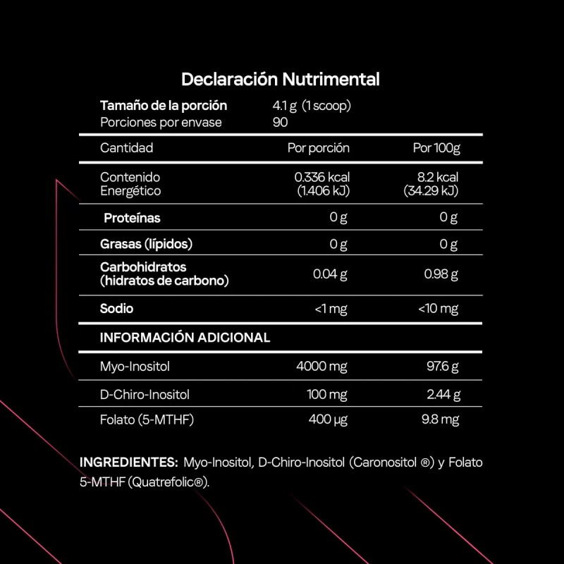 Myo Inositol Chiro Ácido Fólico 2400mg 120 Caps
