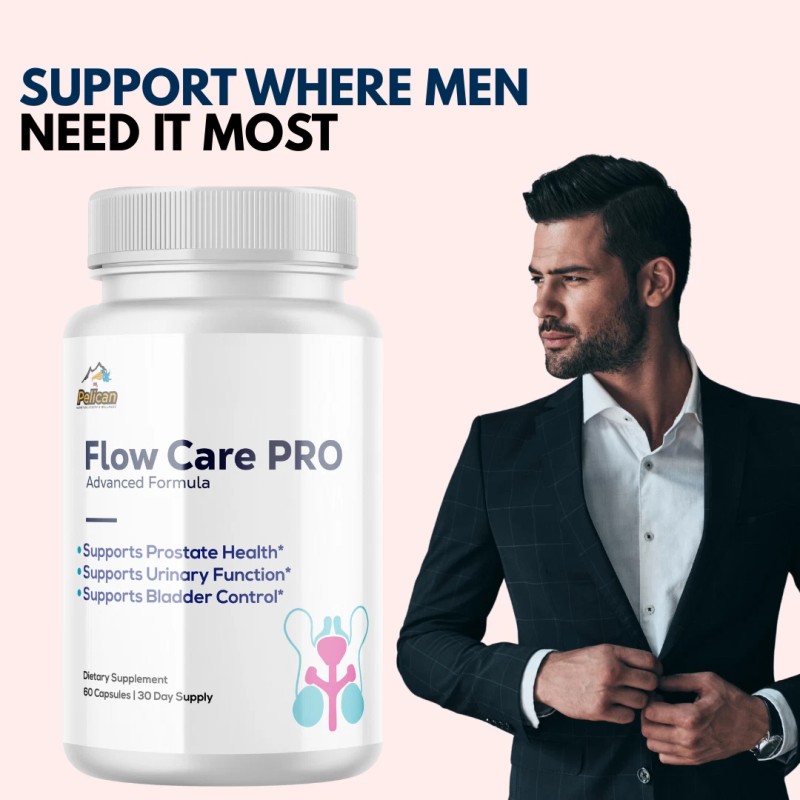 Pelican Vitamins Flow Care PRO- Prostate Support- 4 Bottles- 240