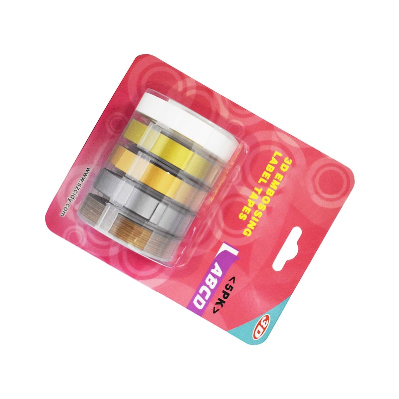 5 Pack Replacement for Label Maker Refills 9mm*300cm/Roll Manual Embossing