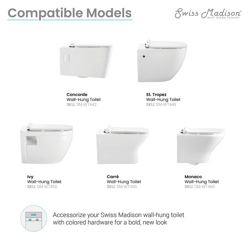Swiss Madison Well Made Forever SM-25-TACTM11BK Toilet-Accessories, SM-KS246-G, Black