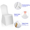 EMART 50 PCS Spandex Chair Cover, White Seat Covers for
