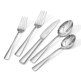 KINGSTONE 18/10 Stainless Steel Flatware, 10-Piece Forged Silverware Set for 2, Mirror Polished Cutlery Set Dishwaher Safe for Home, Restaurant, Wedding, Party