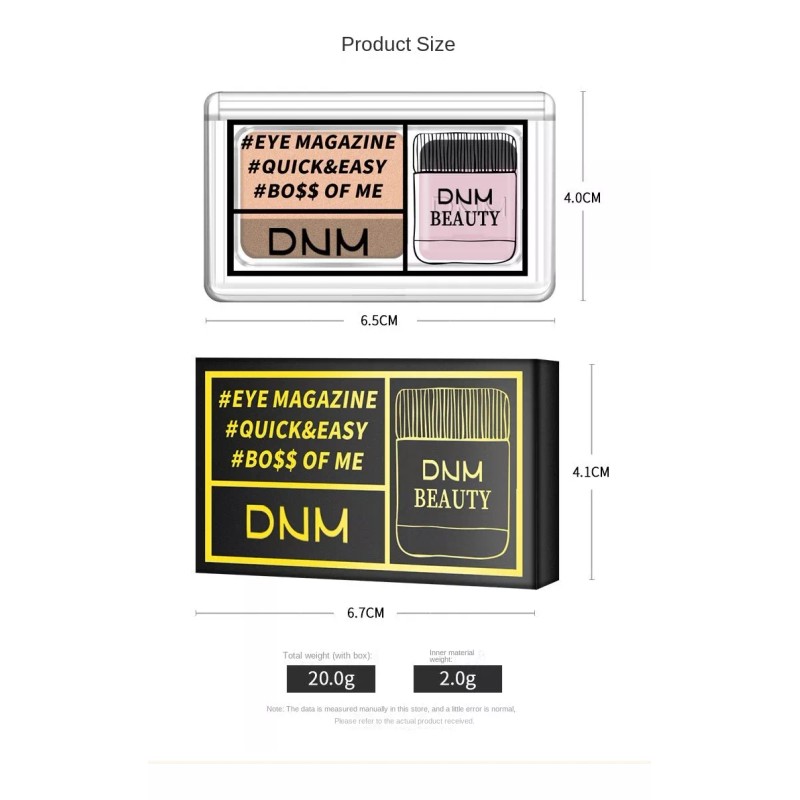 DNM Mini Paleta Sombra Ojos Duo Glitter Dnm Beauty Brillante