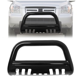 KUAFU Bull Bar Compatible with 2003-2008 Honda Pilot / 2006-2014 Ridgeline Grille Grill Brush Guard Impact Bar Steel Electrophoresis+Powder Coated Black