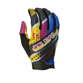 Seven iDP 7iDP Youth Transition Full Finger MTB Cycling Gloves (80's Reflex, Youth Small)