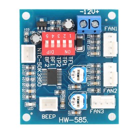 PWM Driver Module, 4-Wire Temperature Controller DC 12V 4-Wire PWM Fan Speed Controller Module for PC