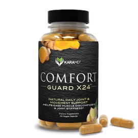 KaraMD Comfort Guard X24 | Joint & Movement Support Supplement | Turmeric Curcumin, Boswellia & Ginger | Ease Muscle Discomfort & Joint Stiffness | Non-GMO, Gluten Free & Vegan Friendly (30 Servings)