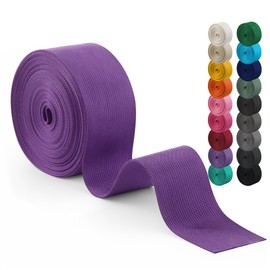 WEBSUKA - Correa de poliéster de 18 colores más – 1 & 1.5 & 2 & 2 & período; Rollo de cincha de alta resistencia de 10 yardas, correa plana para equipo interior y exterior, escalada, manualidades de