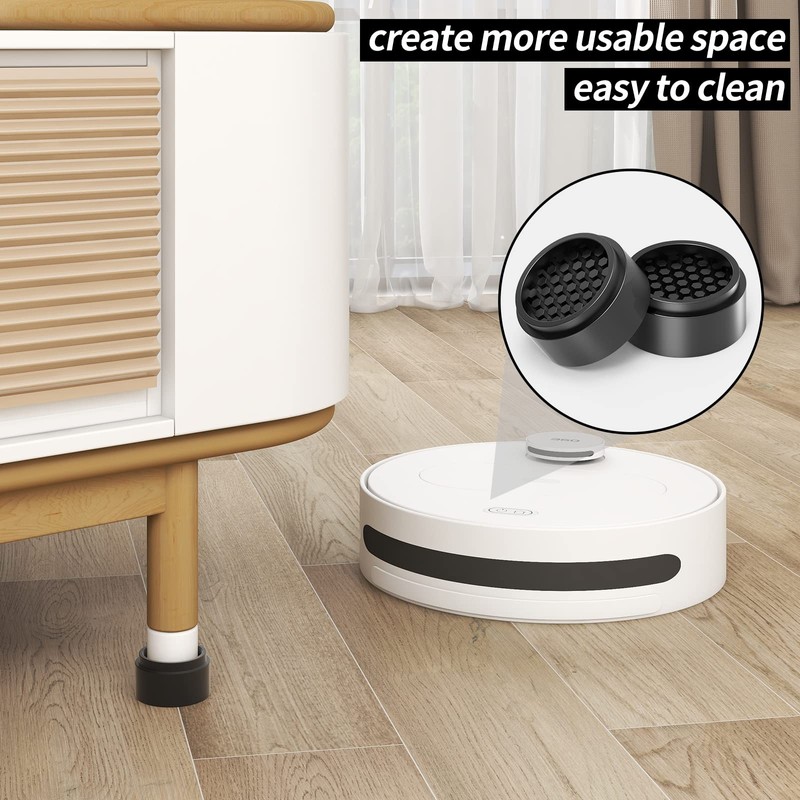Ezprotekt Adjustable Furniture Risers, 4 Pack Bed Risers 1 inch