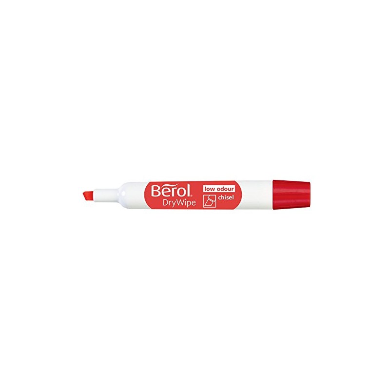 Berol Dry Wipe Whiteboard Marker Pens Chisel Tip Assorted Colours