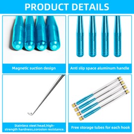 Lianup Fish Hook Remover Tool,Fishing Hook Quick Removal Device,Fishing Gear Security Extractor Equipment Kits for Adult,Hook Extractor Accessories Tools with Storage Tube,4Pcs Blue