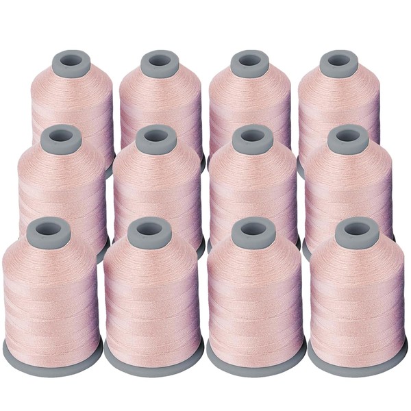 Simthread All Purposes Sewing Thread, 12 Spools Size 40D/2 Polyester