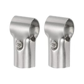sourcing map T Pipe Clamp Connector 2pcs Structural Pipe Connector Chain Link Fence Clamp Stainless Steel Corner Fitting End Rails Clamp, Fit OD 1-1/4 Inch(30mm)