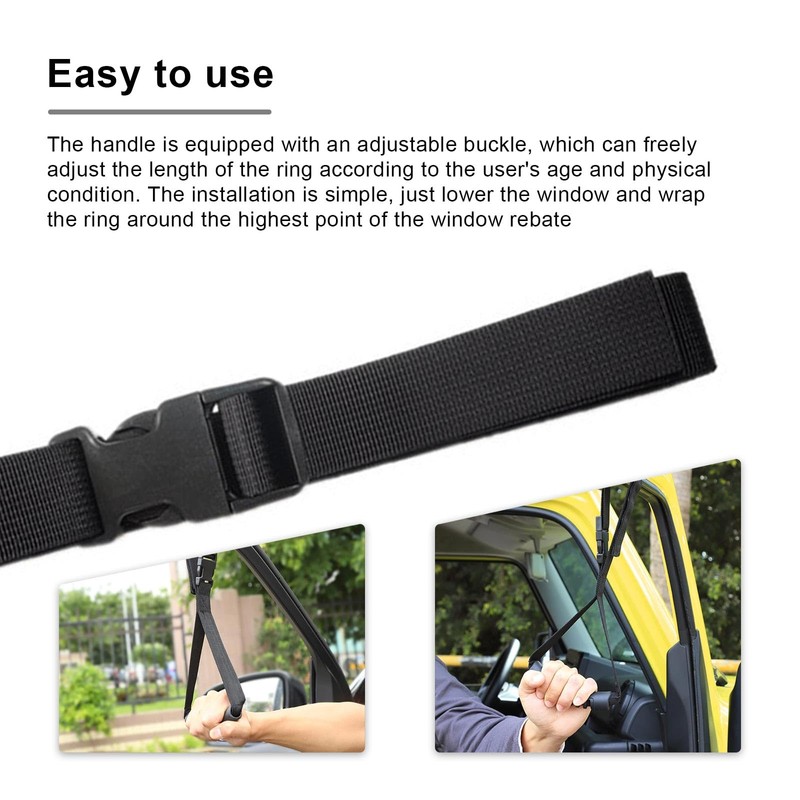 LWLWA Car Exit Aid, Black Entry Aid Car, Auxiliary Safety
