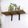 Brackets, L Shape, Angle, Iron Shelves, Black, Set of 2,