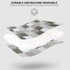 PANGUSHAN 100% Cotton Quilt Set King Size, Patchwork Plaid King