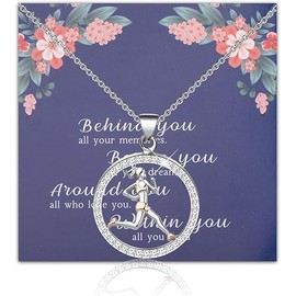 FEELMEM Runner Necklace Run Lover Gift Running Girl Pendant Necklace Cross Country Running Track Gift Runner Training Gifts (Runner Necklace)