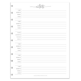 BetterNote Contact Address Refill Pages for Disc Notebooks, Fits TUL, Happy Planner, Levenger Circa, Staples ARC, Talia (Modern- 50 Sheets, 11-Disc, 8.5"x11")