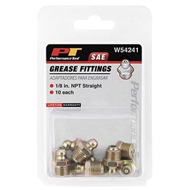 Performance Tool W54241 1/8" NPT Grease Fitting, (Pack of 10)