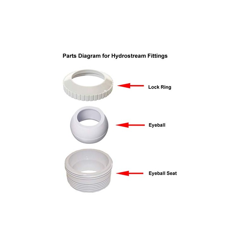 PoolSupplyTown Pool Spa 1" Opening Hydrostream Return Jet Fitting with