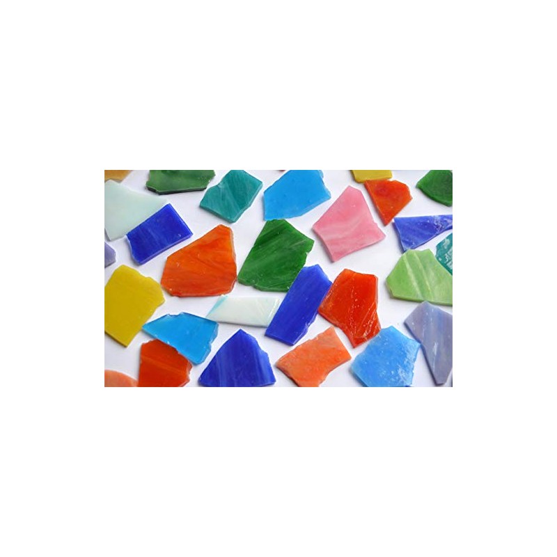 Tiffany Glass Pieces Approx. 1-5 cm Unprocessed Irregular Surface Break