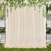 Backdrop Curtain Champagne 1.5x2.15m Yarn Durable Backdrop Drape for Wedding