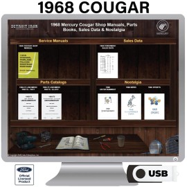 1968 Cougar Factory OEM Shop Manuals on USB