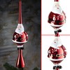 BRUBAKER Christmas Tree Topper Thick Santa - Shiny Christmas Tree
