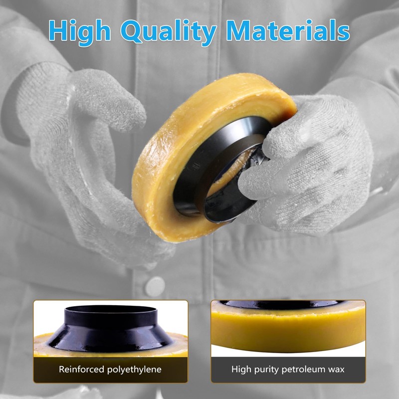 Toilet Wax Ring Replacement Kit, Wax Ring for Toilet Base