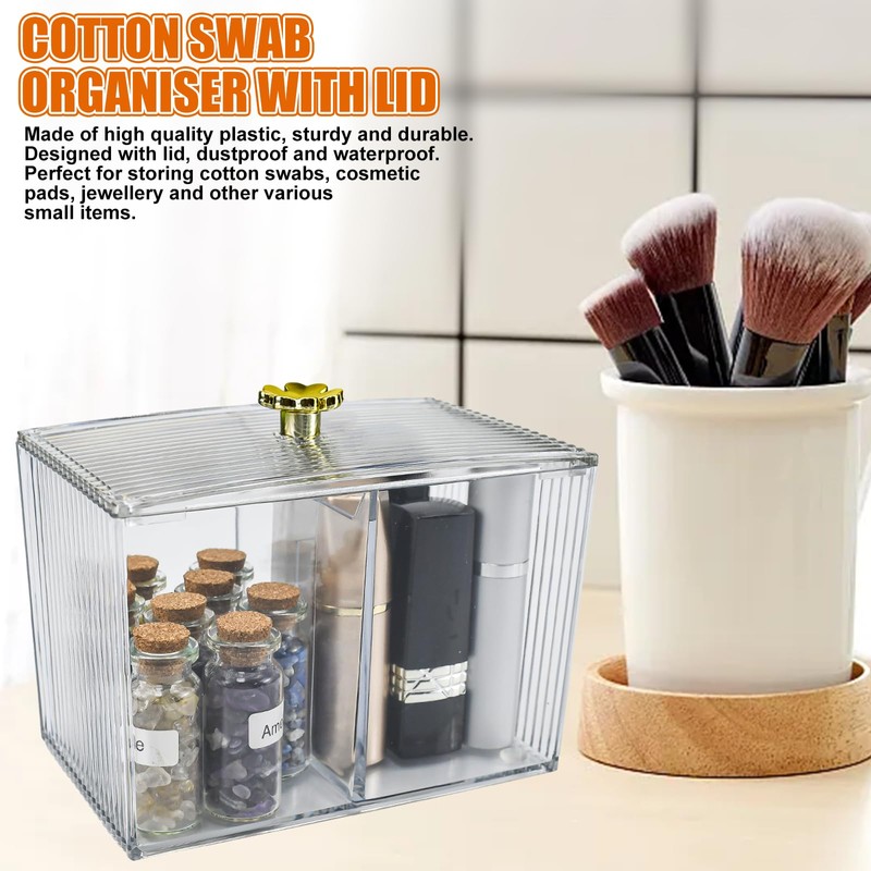 HEKOBAG Pack of 2 Cosmetic Storage Boxes Plastic Make Up