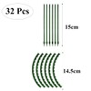16 Pcs Plant Support Stake Peony Support Ring Cage Half