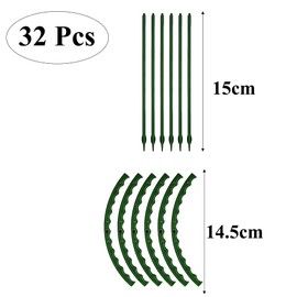 16 Pcs Plant Support Stake Peony Support Ring Cage Half Round Plant Support Ring Plastic Plant Cage Holder for Small Plant Flower Vegetable