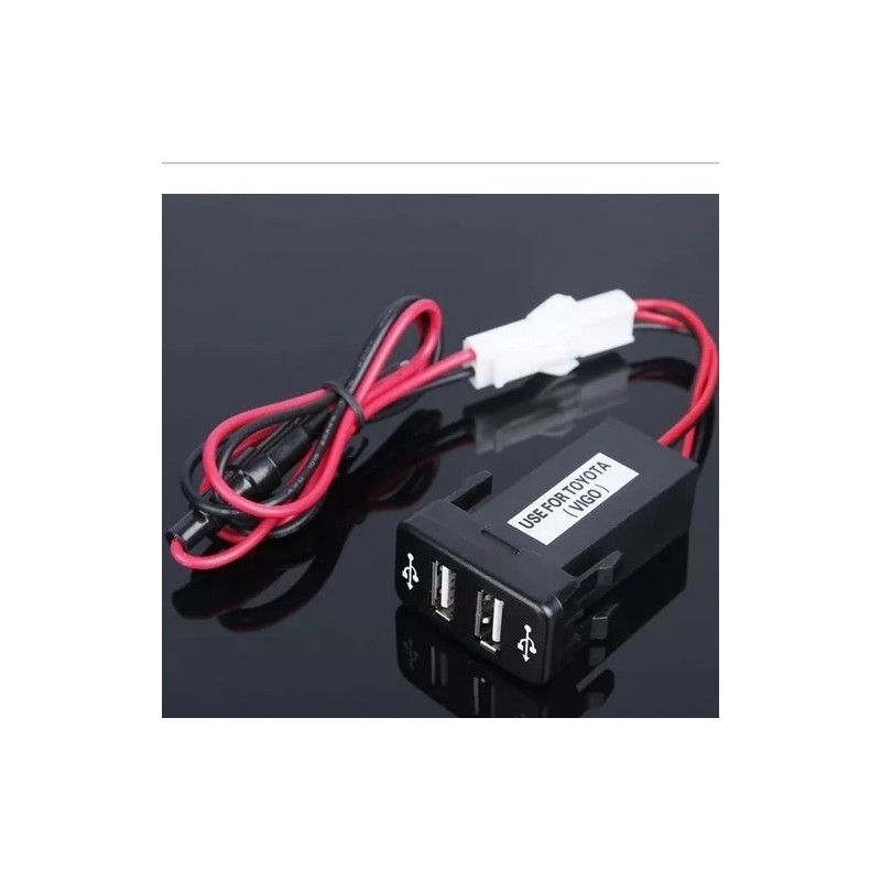Corp.Res Electronics Cargador Rapido Auto Toyota Plug Doble Usb 3.0