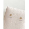 14k flat heart mini earrings, 2 types, layered gold earrings,