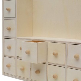 Wooden Advent Calendar Empty DIY-Pre Assembled Empty Drawers Refillable Unfinished 16 Inch by 13 Inch, by Woodpeckers