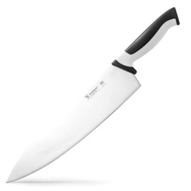 Humbee 12-Inch Chef Knife, NSF Certified Razor-Sharp High Carbon Stainless Steel Blade – Ergonomic Color Coded Handle, Non-Slip Grip Kitchen Knife, DT-10 Series, White