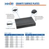 HHIP 4401-1596 6" X 6" X 2" Granite Surface Plate,
