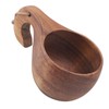 Wooden Coffee Cup with Handle Comfortable Grip Rustic Decorative Milk