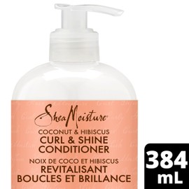 SheaMoisture Coconut & Hibiscus Curl and Shine Shampoo for Thick Curly hair with Silk Protein & Neem Oil Sulfate Free 384 ml