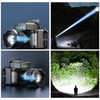 LED Headlamp with Motion Sensor Waterproof USB Rechargeable Headlight Zoomable