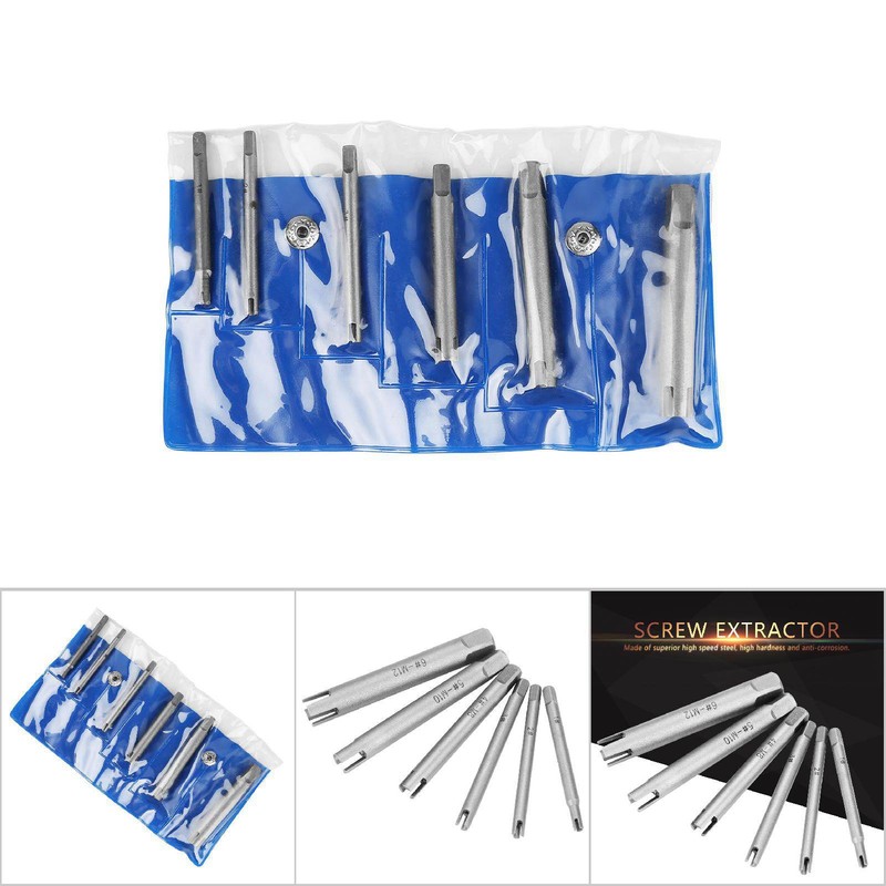 Steel Broken Head Taps Remover Stripped Screw Tap Extractor Set (#A)