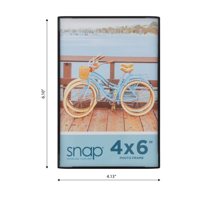 Snap - 4"x6" Black Front Loading - Narrow Wall Photo