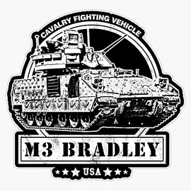 HOF Trading M3 Bradley Cavalry Fighting Vehicle Vinyl Sticker Waterproof Decal Laptop Wall Window Bumper Sticker 5 inch HOF-VETERAN-STICKERS-6498