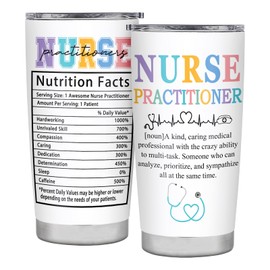 Delsakhula Nurse Practitioner Gifts for Women Nurse Practitioner Week Gift NP Gifts Insulated Stainless Steel Travel Tumbler With Lid 20 OZ