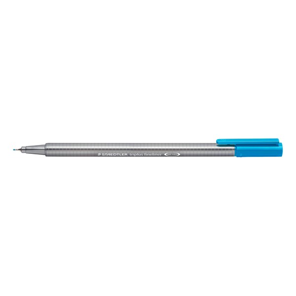 Staedtler 334 Triplus Fineliner Superfine Point Pens, 0.3 mm, Ultramarine Blue, Box of 10