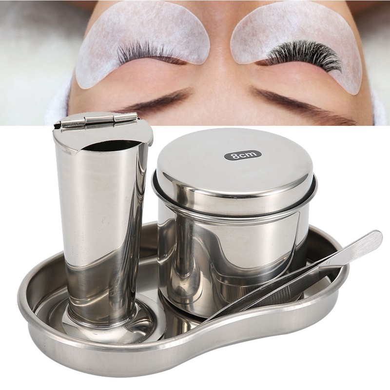 Tattoo Disinfection Kit Medical Stainless Steel Disinfection Plate Tank Jar